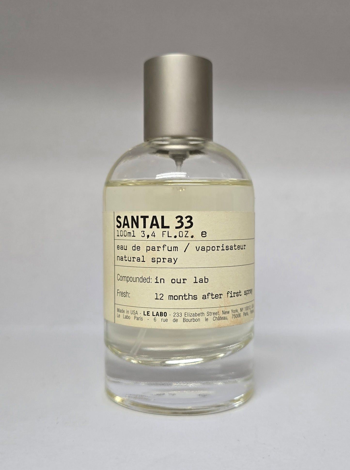Le Labo Santal 33 Eau de Parfum 100ml (USED)
