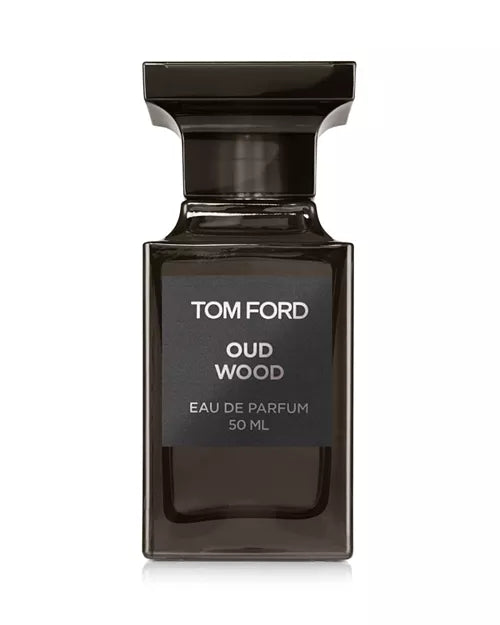 Tom Ford Oud Wood perfume bottle on a white background