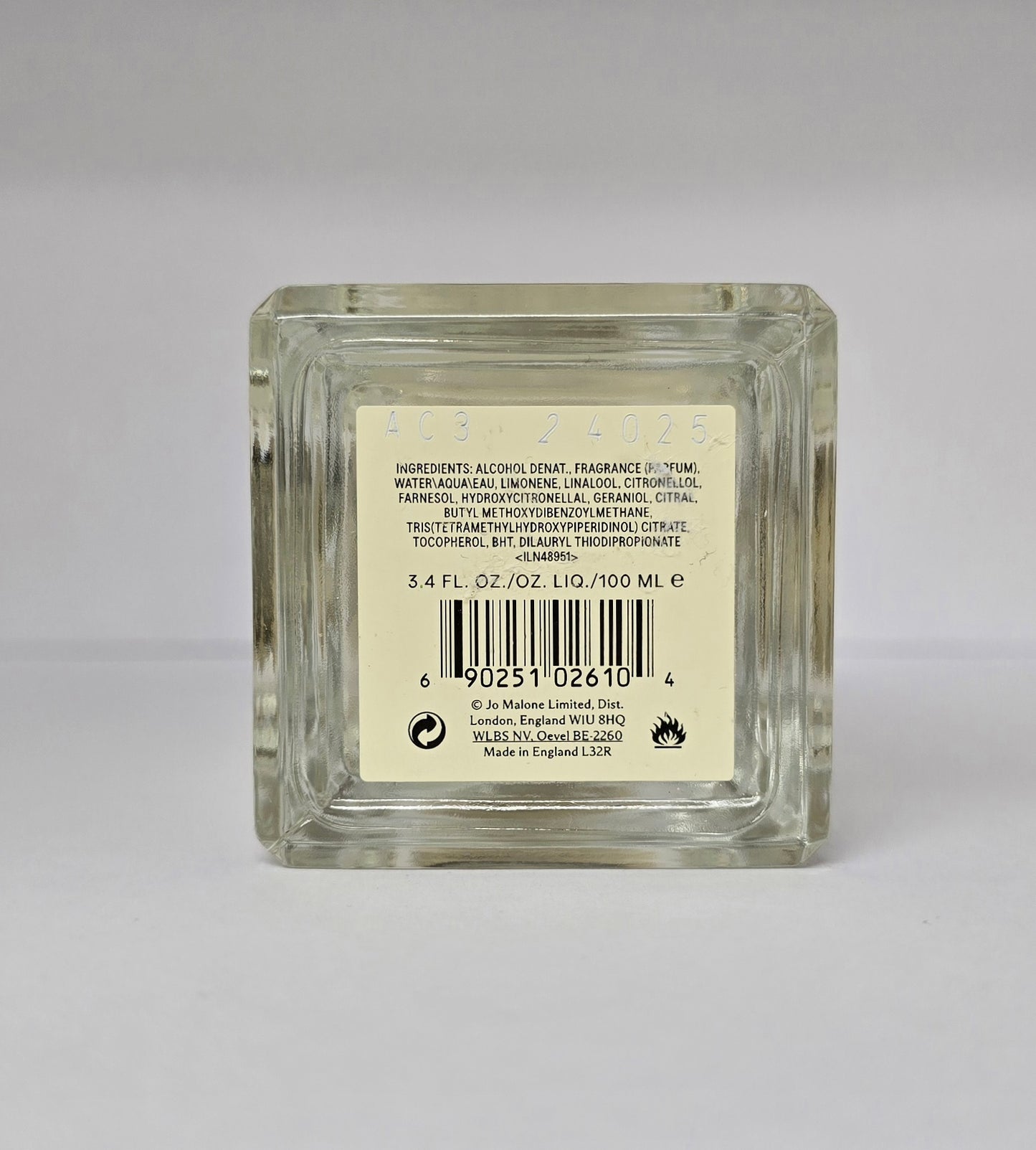 Jo Malone Blackberry & Bay Cologne 100ml (USED)