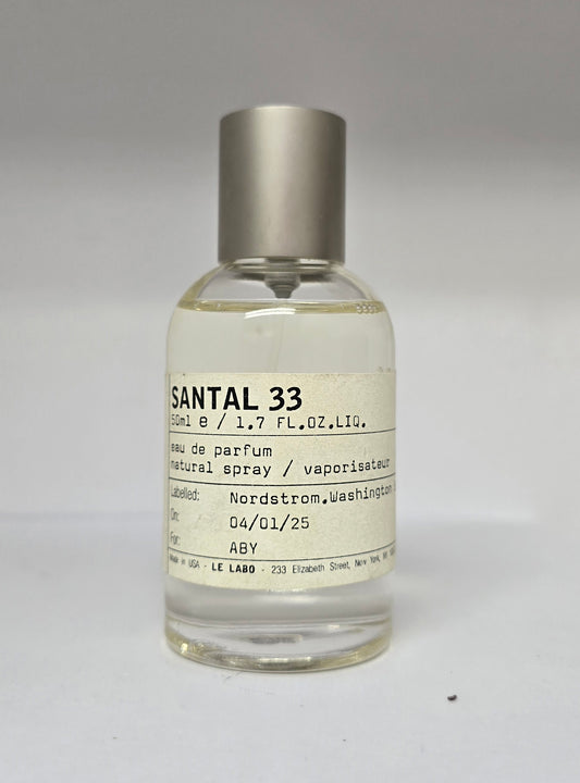 Le Labo Santal 33 Eau de Parfum 50ml (USED)