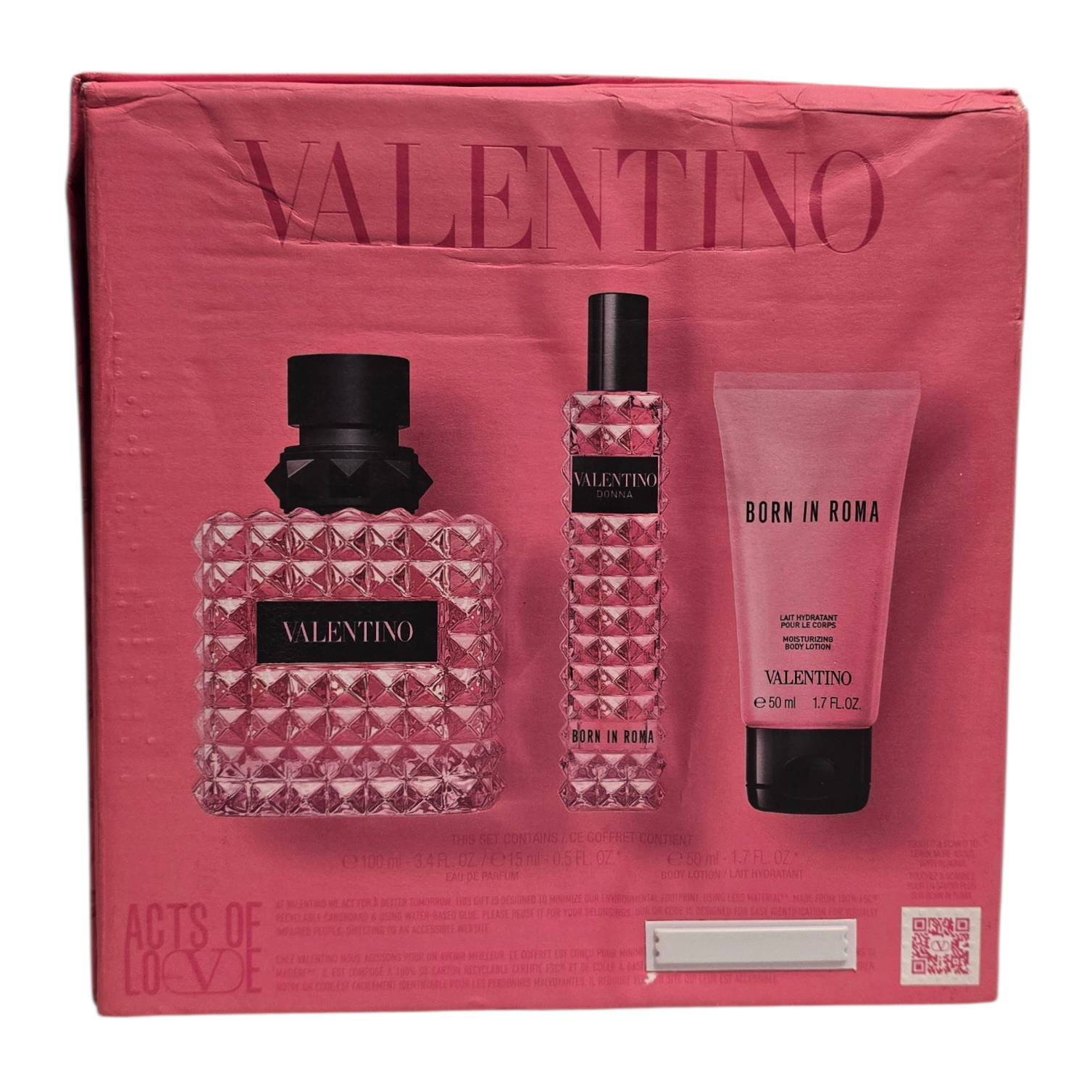 Valentino Donna Born in Roma EDP 100ml Gift Set (USED)
