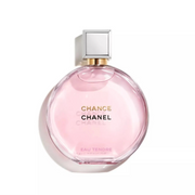 Chanel Chance perfume bottle on a white background
