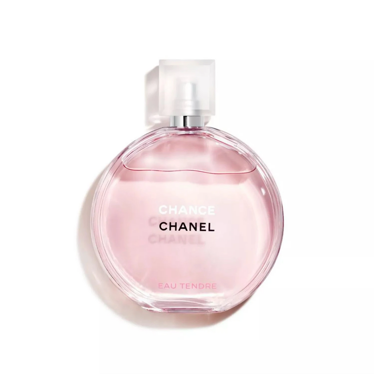 Chanel perfume bottle on a white background