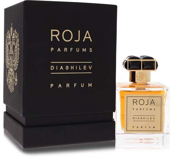 Roja Parfums Diaghilev Parfum bottle and packaging on a white background