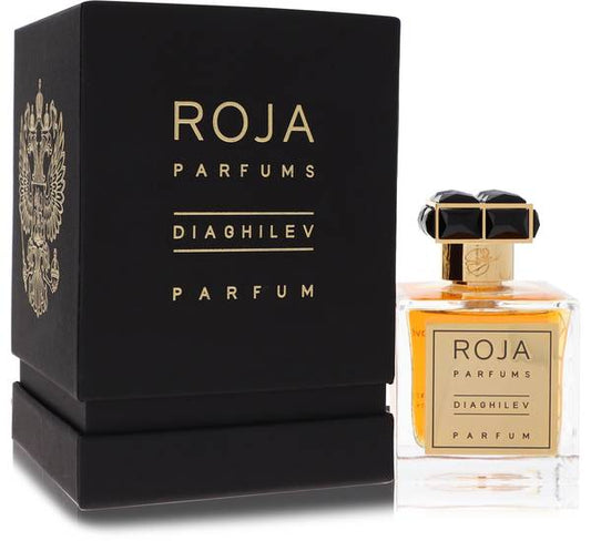 Roja Parfums Diaghilev Parfum bottle and packaging on a white background